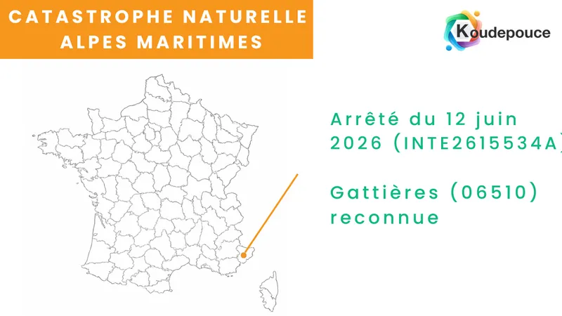 Catastrophe naturelle Gattieres Mouvement Terrain Alpes-Maritimes